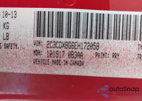 2014 Dodge Charger Se из США, поврежденный, VIN 2C3CDXBG6EH172058